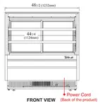 Turbo Air TCGB-48UF-W(B)-N Display Case, Refrigerated