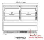 Turbo Air TCGB-60UF-CO-W(B)-N Display Case, Refrigerated