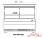 Turbo Air TCGB-60UF-W(B)-N Display Case, Refrigerated