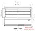 Turbo Air TCGB-72DR-W(B) Display Case, Non-Refrigerated Bakery