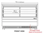 Turbo Air TCGB-72UF-W(B)-N Display Case, Refrigerated