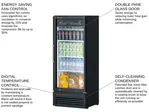 Turbo Air TGM-12SD-N6 Refrigerator, Merchandiser