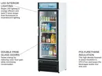 Turbo Air TGM-14RV-N6 Refrigerator, Merchandiser