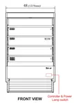 Turbo Air TOM-48DXB-N Merchandiser, Open Refrigerated Display