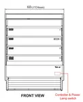 Turbo Air TOM-60DXB-N Merchandiser, Open Refrigerated Display