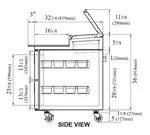 Turbo Air TPR-67SD-D2-N Refrigerated Counter, Pizza Prep Table