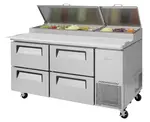Turbo Air TPR-67SD-D4-N Refrigerated Counter, Pizza Prep Table