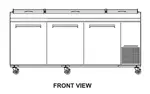 Turbo Air TPR-93SD-N Refrigerated Counter, Pizza Prep Table