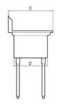 Turbo Air TSA-1-12-R1 Sink, (1) One Compartment