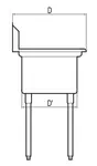 Turbo Air TSA-3-14-N Sink, (3) Three Compartment