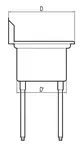 Turbo Air TSB-1-L2 Sink, (1) One Compartment