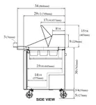 Turbo Air TST-36SD-15-N6 Refrigerated Counter, Mega Top Sandwich / Salad Un