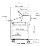 Turbo Air TST-48SD-18-N Refrigerated Counter, Mega Top Sandwich / Salad Un