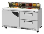 Turbo Air TST-60SD-D2R(L)-FB-N Refrigerated Counter, Sandwich / Salad Unit