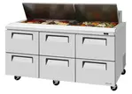Turbo Air TST-72SD-D6-N Refrigerated Counter, Sandwich / Salad Unit