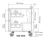 Turbo Air TWR-28SD-D2-N Refrigerated Counter, Work Top