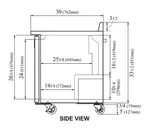 Turbo Air TWR-72SD-N Refrigerated Counter, Work Top