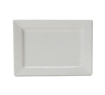 Tuxton China 8" * 5-1/2" White, Rectangle Wide Rim Porcelain Plate