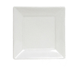 Tuxton China 8-1/2" White, Square Wide Rim Porcelain Plate