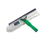 UNGER Window Squeegee with Washer, 18", Green / White, Rubber / Cloth, Unger VP450
