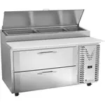 Victory Refrigeration VPPD60HC-2 Refrigerated Counter, Pizza Prep Table