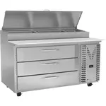 Victory Refrigeration VPPD60HC-3 Refrigerated Counter, Pizza Prep Table