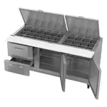 Victory Refrigeration VSPD72HC-30B-2 Refrigerated Counter, Mega Top Sandwich / Salad Un