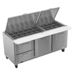 Victory Refrigeration VSPD72HC-30B-2 Refrigerated Counter, Mega Top Sandwich / Salad Un