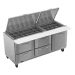 Victory Refrigeration VSPD72HC-30B-4 Refrigerated Counter, Mega Top Sandwich / Salad Un