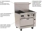 Vulcan 36C-2B24GT Range, 36" Restaurant, Gas