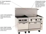 Vulcan 60SS-4B36G Range, 60" Restaurant, Gas