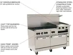 Vulcan 60SS-6B24GBN Range, 60" Restaurant, Gas