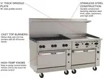 Vulcan 72CC-6B36G Range, 72" Restaurant, Gas