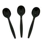 WINSIGHT INTERNATIONAL/VERDE Soup Spoon, 4.2", Black, Plastic, (10 Packs/Case), WINSIGHT DOWWHPSSSB