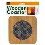 WOODEN COASTER BASKET WEAVE PATTERN