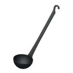 WORLD CUISINE(PADERNO) Ladle, 11-7/8", Black, Composite, with Spout, Paderno World Cuisine 12970-06